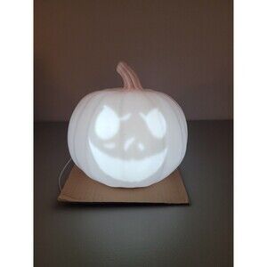 Halloween Pumpkin NIGHTMARE BEFORE CHRISTMAS Animated Light Singing 10" Gemmy